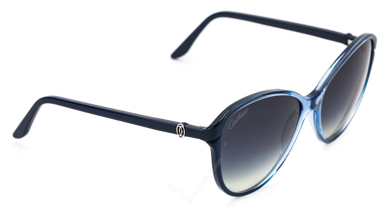 CARTIER Double C-Decor Cat Eye Blue COMP Women