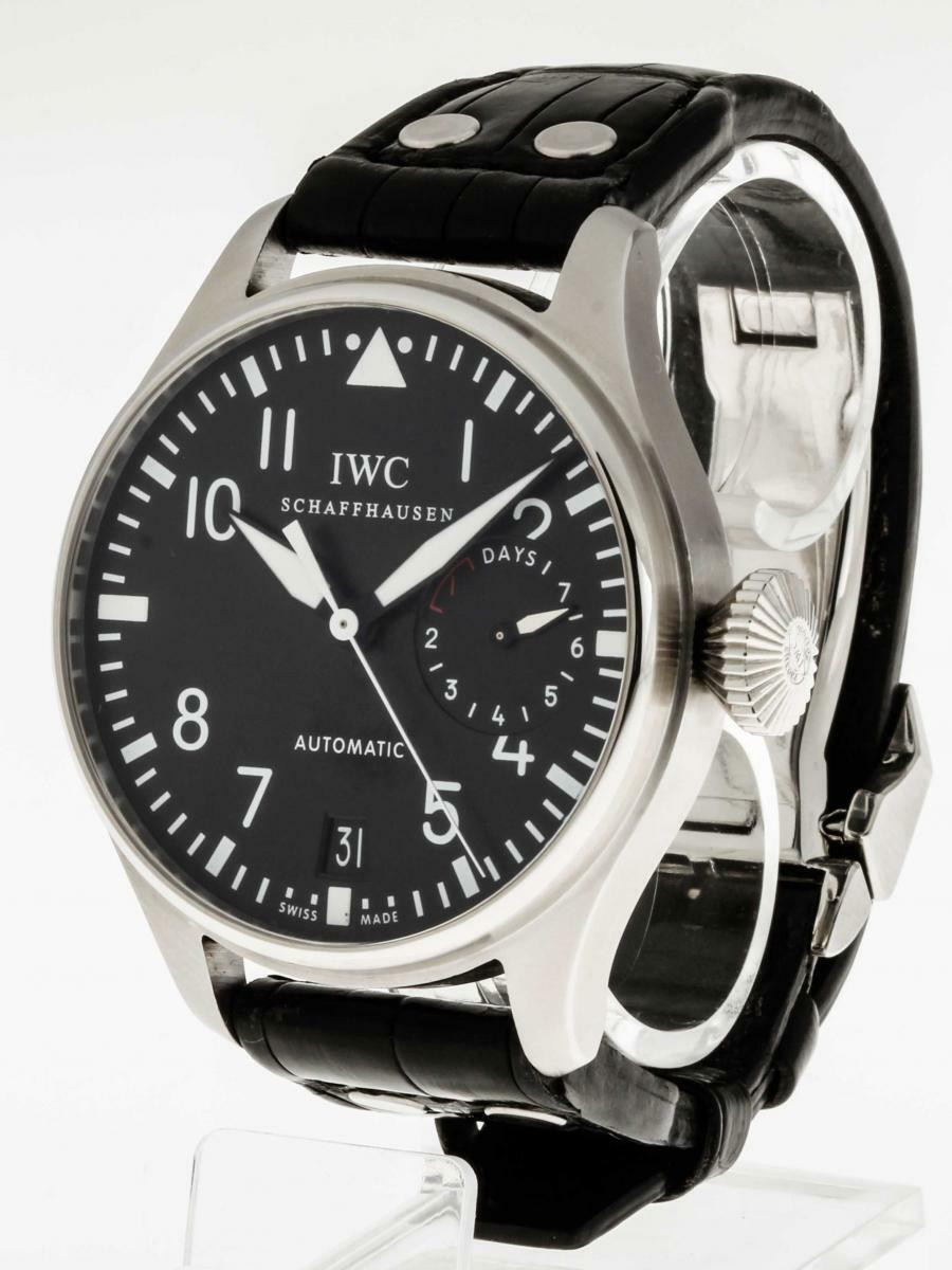 IWC Big Pilot 46MM Automatic Black Dial Leather Men's Watch