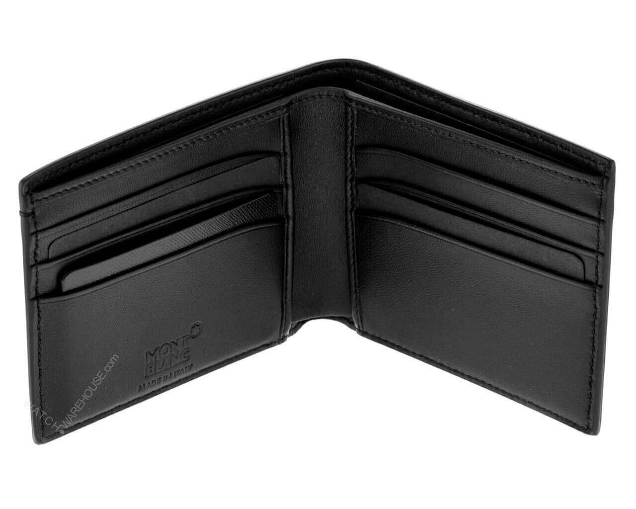 MONTBLANC Meisterstuck 6cc Navy Sfumato Italian Leather Wallet