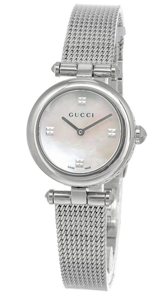 GUCCI Diamantissima 27MM QTZ SS White MOP Dial Women's Watch