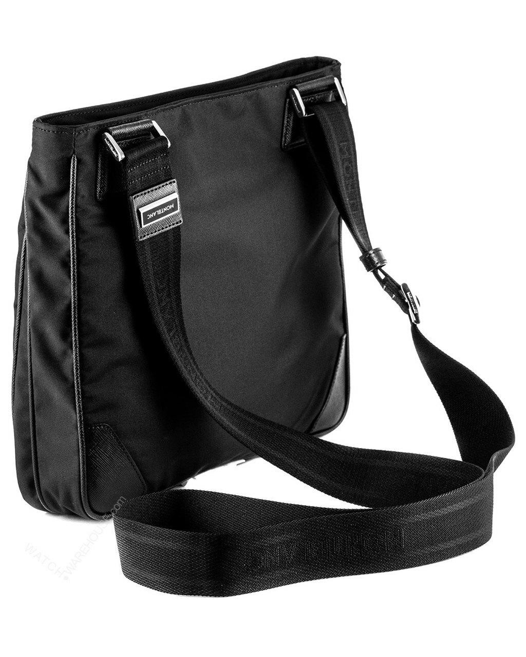 MONTBLANC Sartorial Medium BLK Nylon Leather Trim Jet Envelope