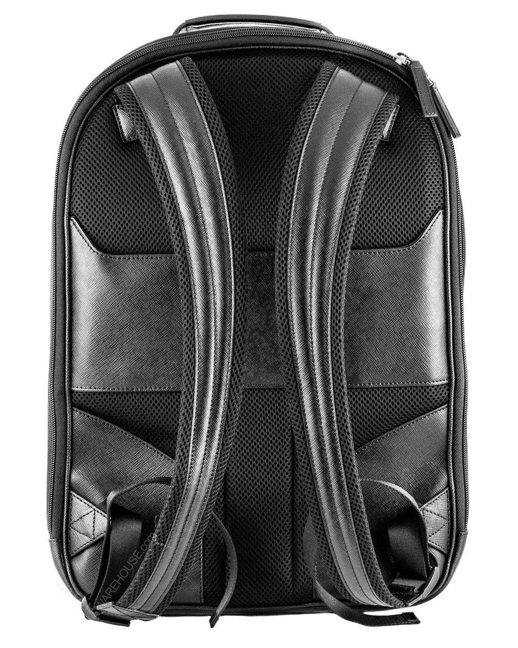 MONTBLANC Sartorial Large Black Leather 3 Compartment Backpack