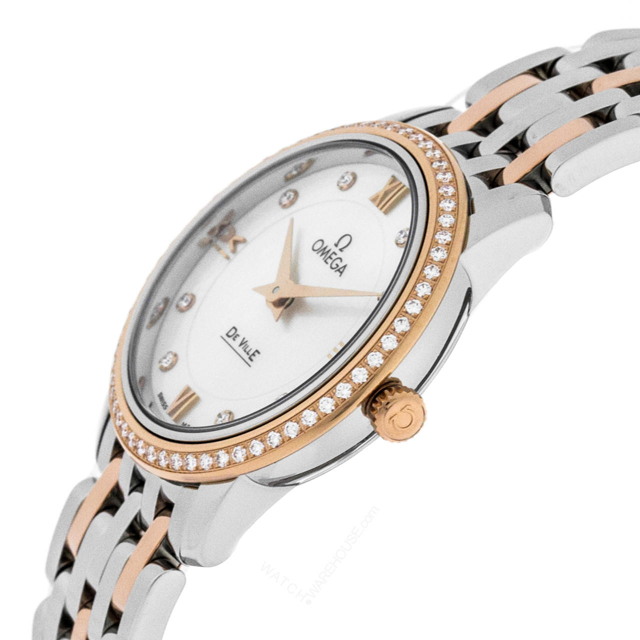 オメガ デ・ヴィル プレステージ 424.25.27.60.55.002 OMEGA De Ville Prestige 27.4 Diamond MOP Watch 424.25.27.60
