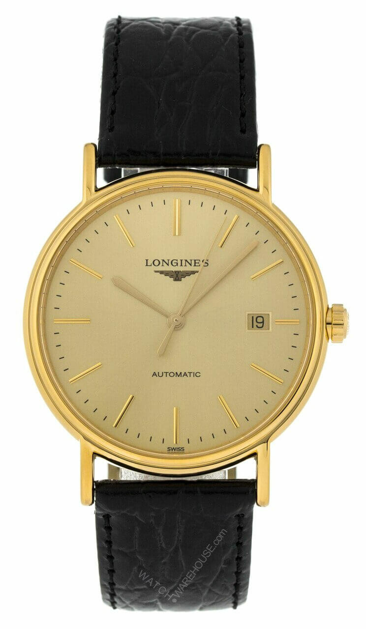 LONGINES Presence PVD Leather AUTO Watch L49212322 / L4.921.2.32.2