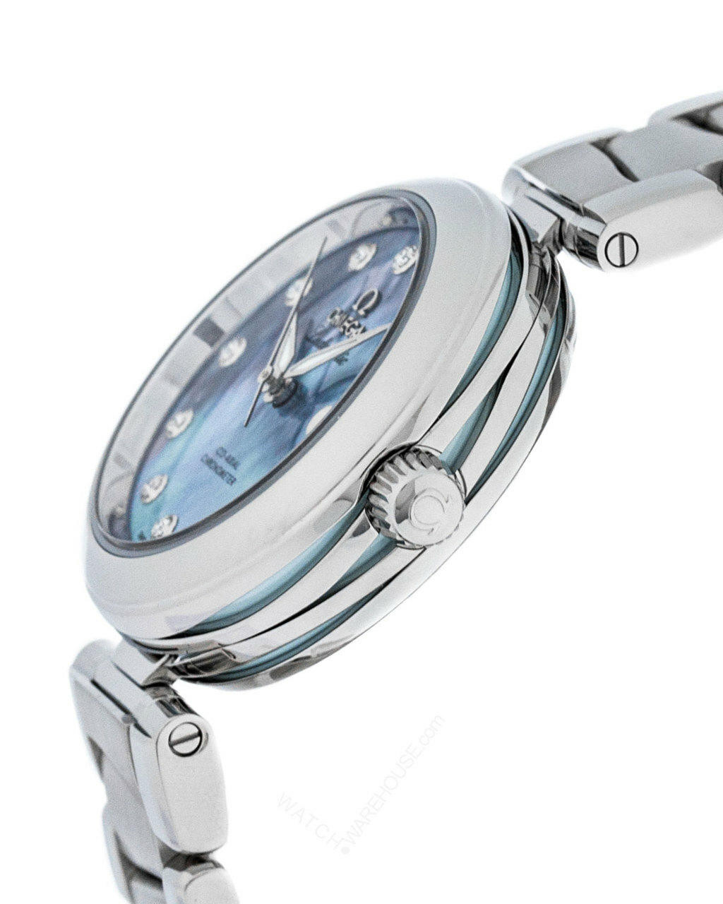 OMEGA De Ville Ladymatic 34MM DIA Blue MOP Watch 425.30.34.20