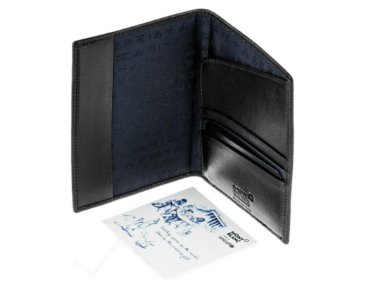 MONTBLANC Meisterstuck UNICEF Black Leather Passport Holder 116318