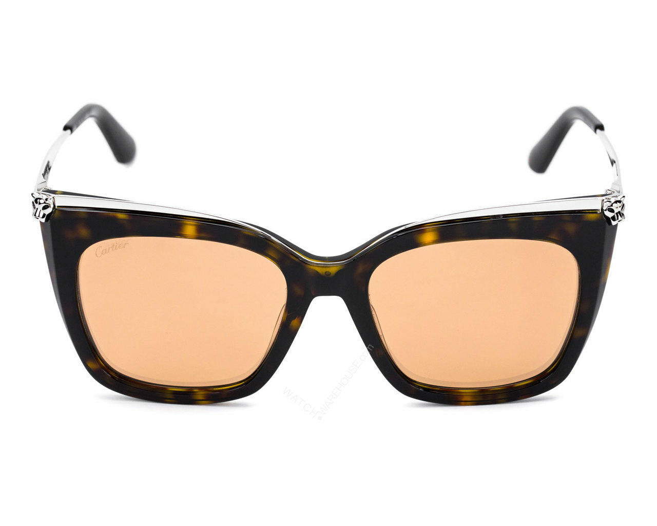 CARTIER Panthère Avana Acetate 53MM Cat Eye Sunglasses 