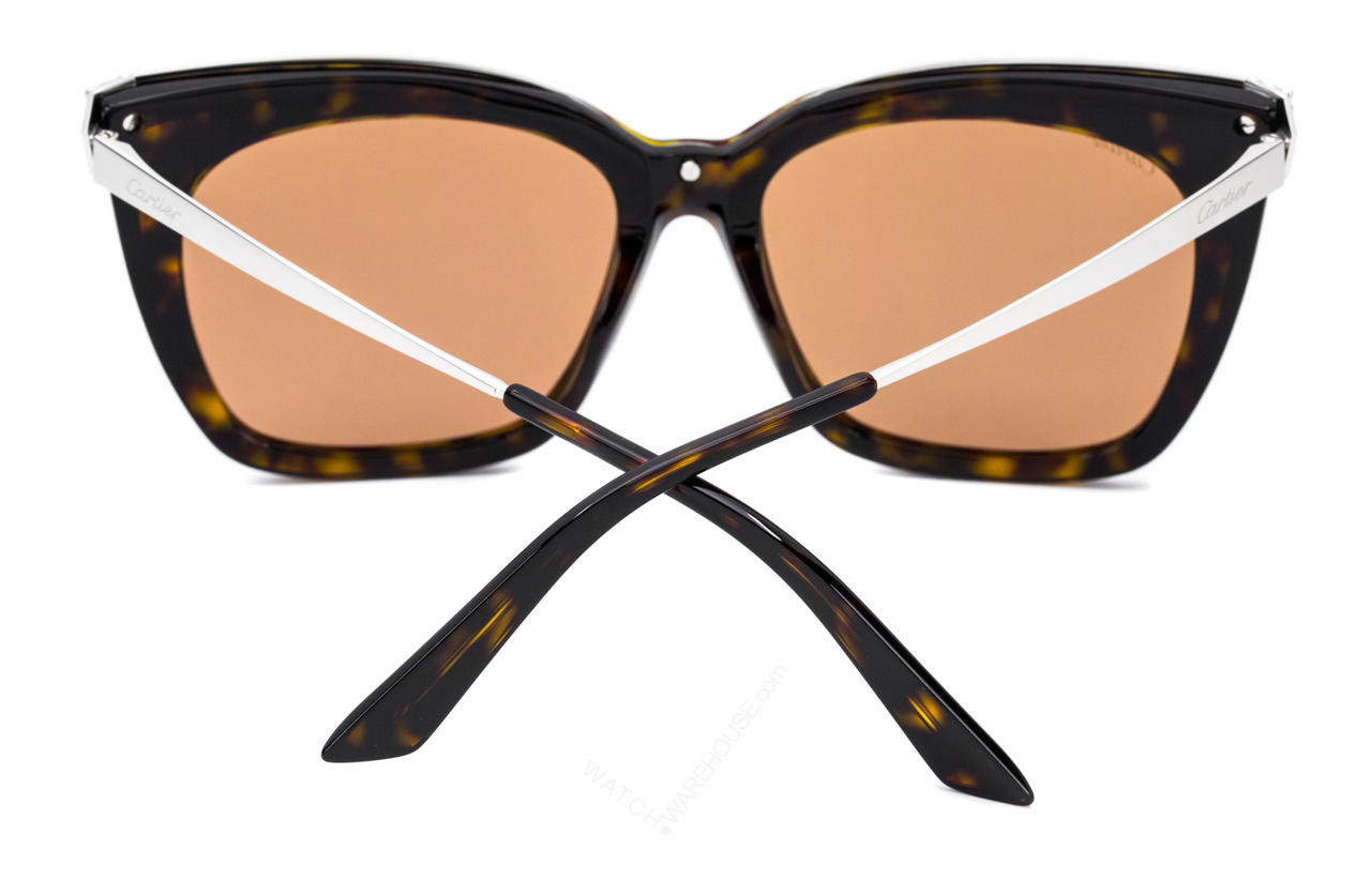 CARTIER Panthère Avana Acetate 55MM Cat Eye Sunglasses 