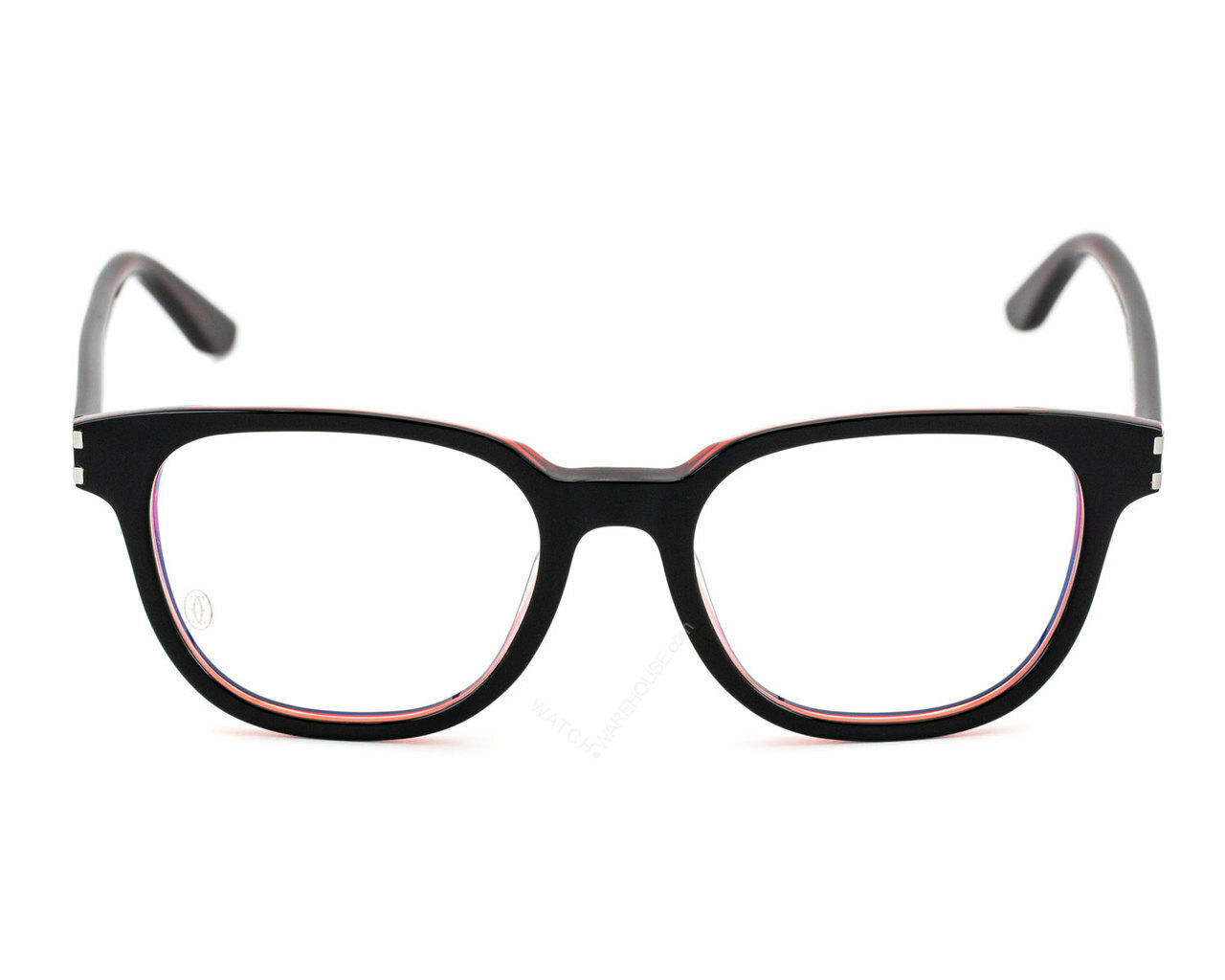 Eyewear Brands CARTIER C-Decor Black Acetate Wayfarer Optical Eyewear CT0006OA-001