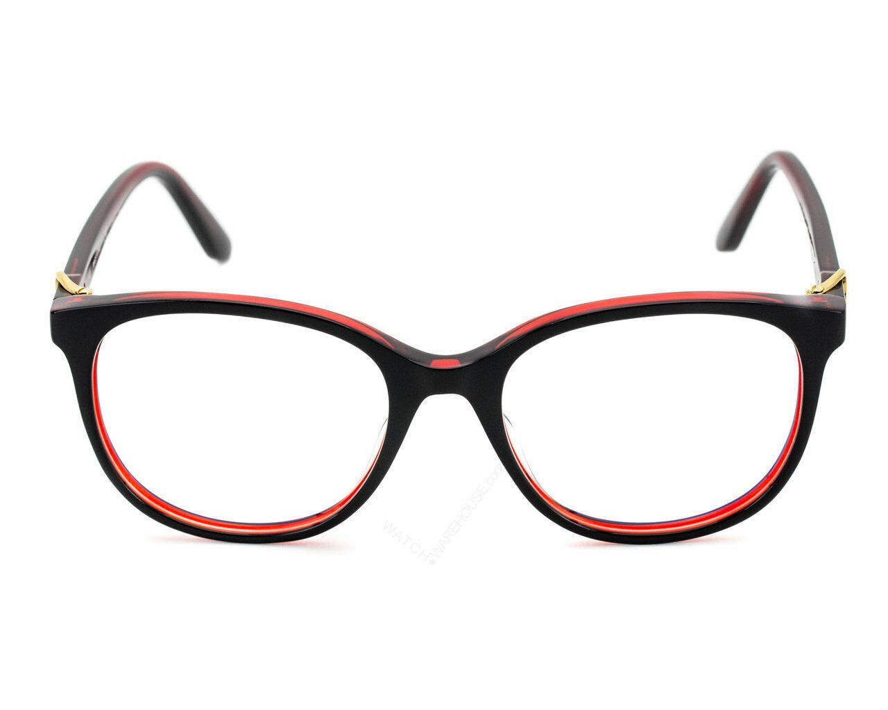 Eyewear Brands CARTIER C-Decor Black Acetate Wayfarer Optical Eyewear CT0007O-001