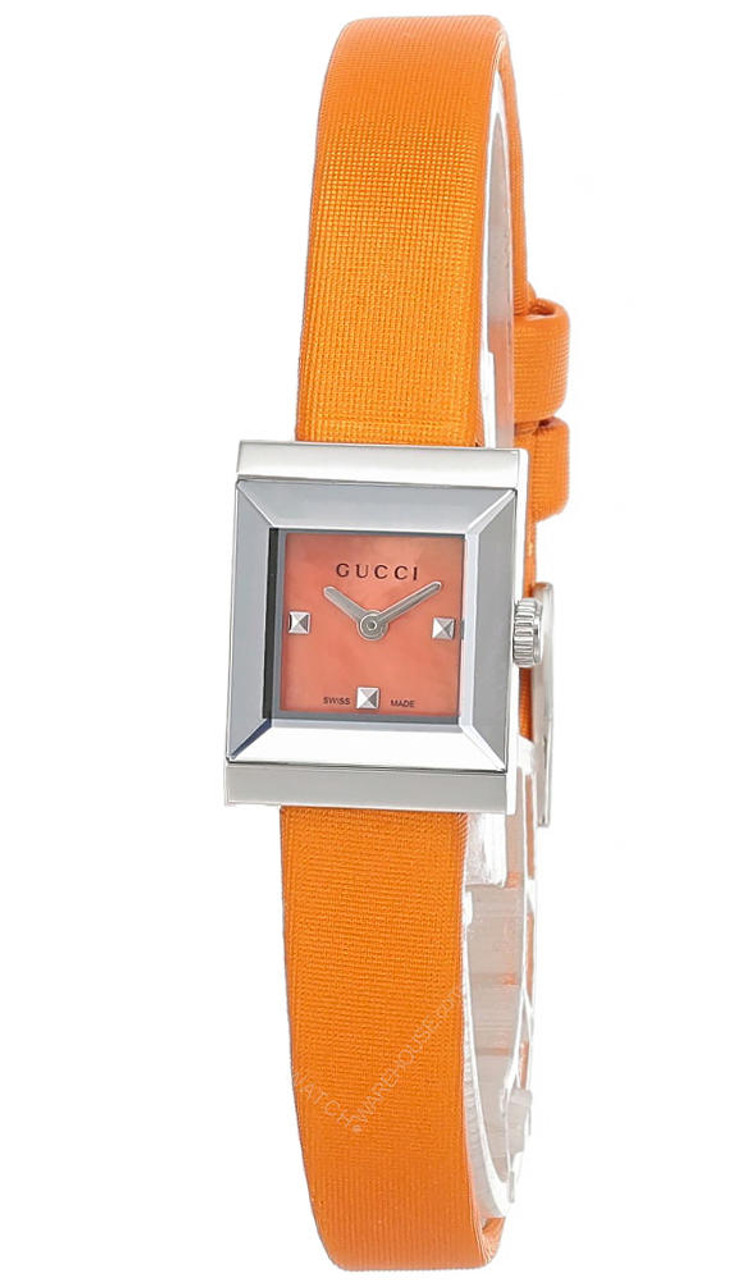 orange gucci watch