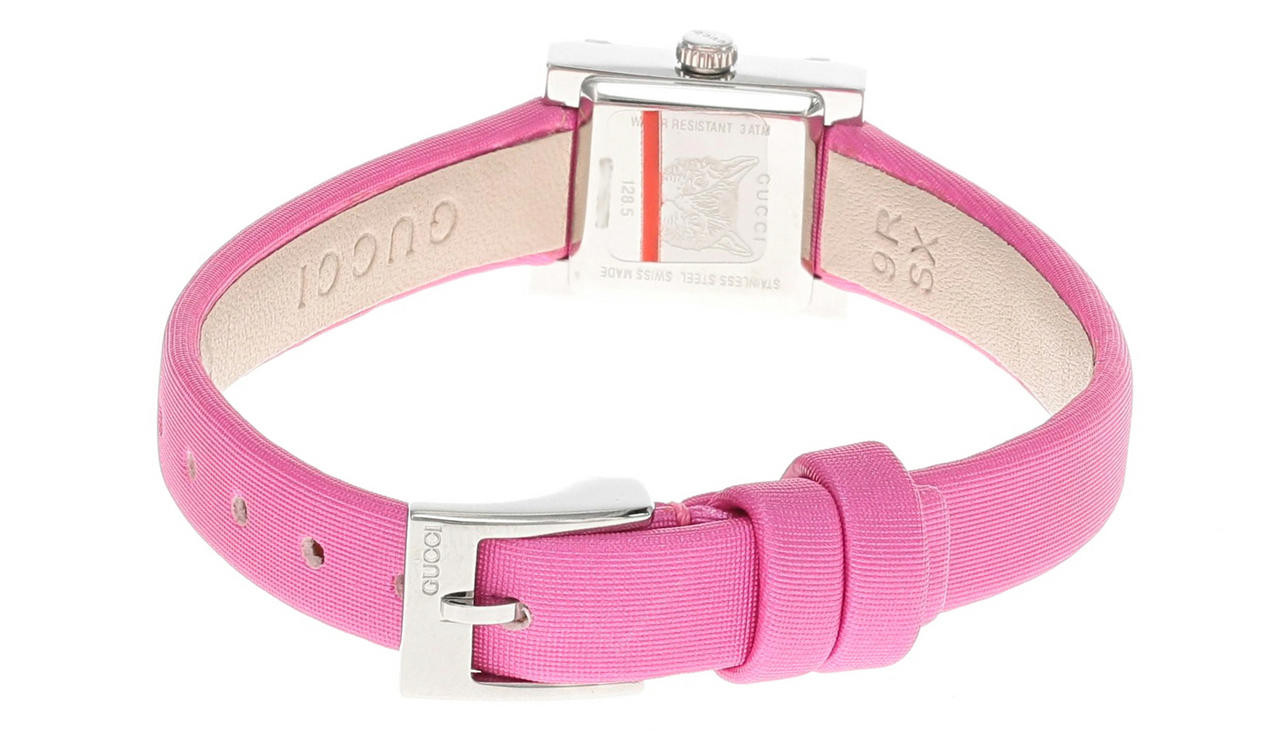 GUCCI G-Frame SS Square Dial Fuchsia MOP Dial Women's Watch