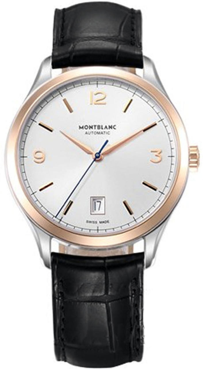 MONTBLANC Heritage 18K 38MM Auto Silvery-White Dial Men's Watch 112521