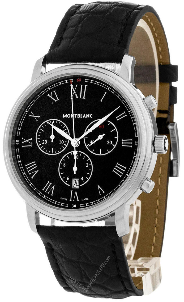 MONTBLANC Tradition 42MM Chronograph Black Dial Men's Watch 117047