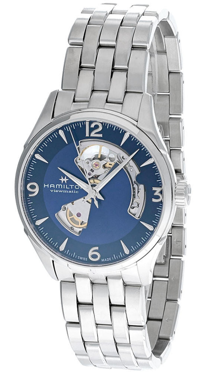 HAMILTON Jazzmaster AUTO Open Heart Blue Dial Men's Watch H32705141