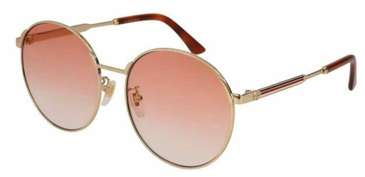 GUCCI サングラス GG0206SK-004 GOLD/ORANGE ユニセックス GUCCI Gold/Orange Lens 58-17-150MM Women's Sunglasses