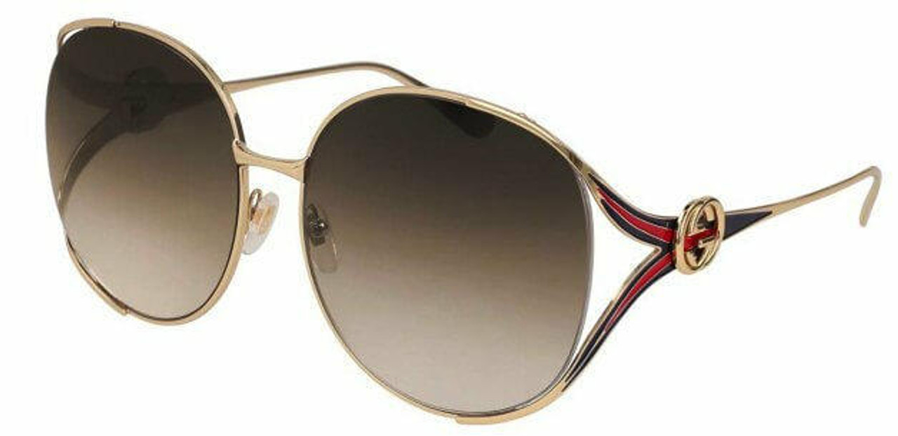 Eyewear Brands GUCCI Brown Gradient Lens 63-17-130MM Womens Sunglasses GG0225S 002 Eyewear Brands GUCCI Brown Gradient Lens 63-17-130MM Womens Sunglasses GG0225S 002
