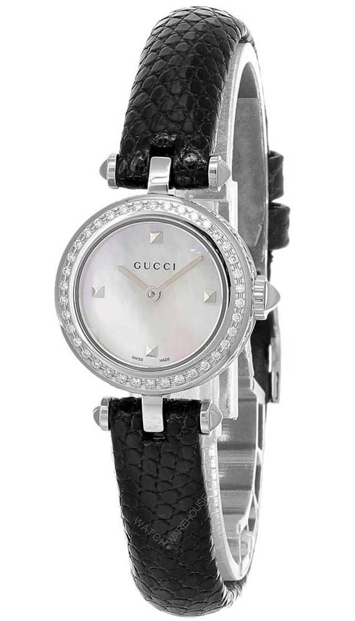 gucci women's watch mother of pearl