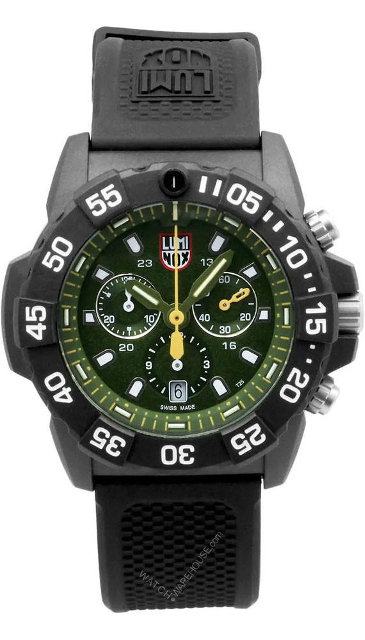 LUMINOX Navy Seal 45MM Chronograph Green Dial Men's Watch XS.3597