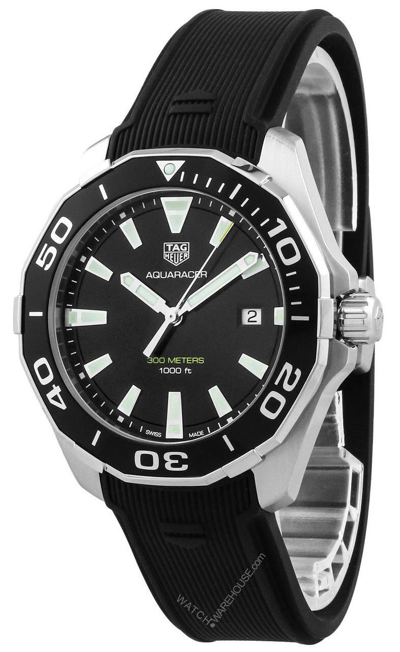 TAG HEUER Aquaracer 43MM Black Sunray Dial Men's Watch WAY101A