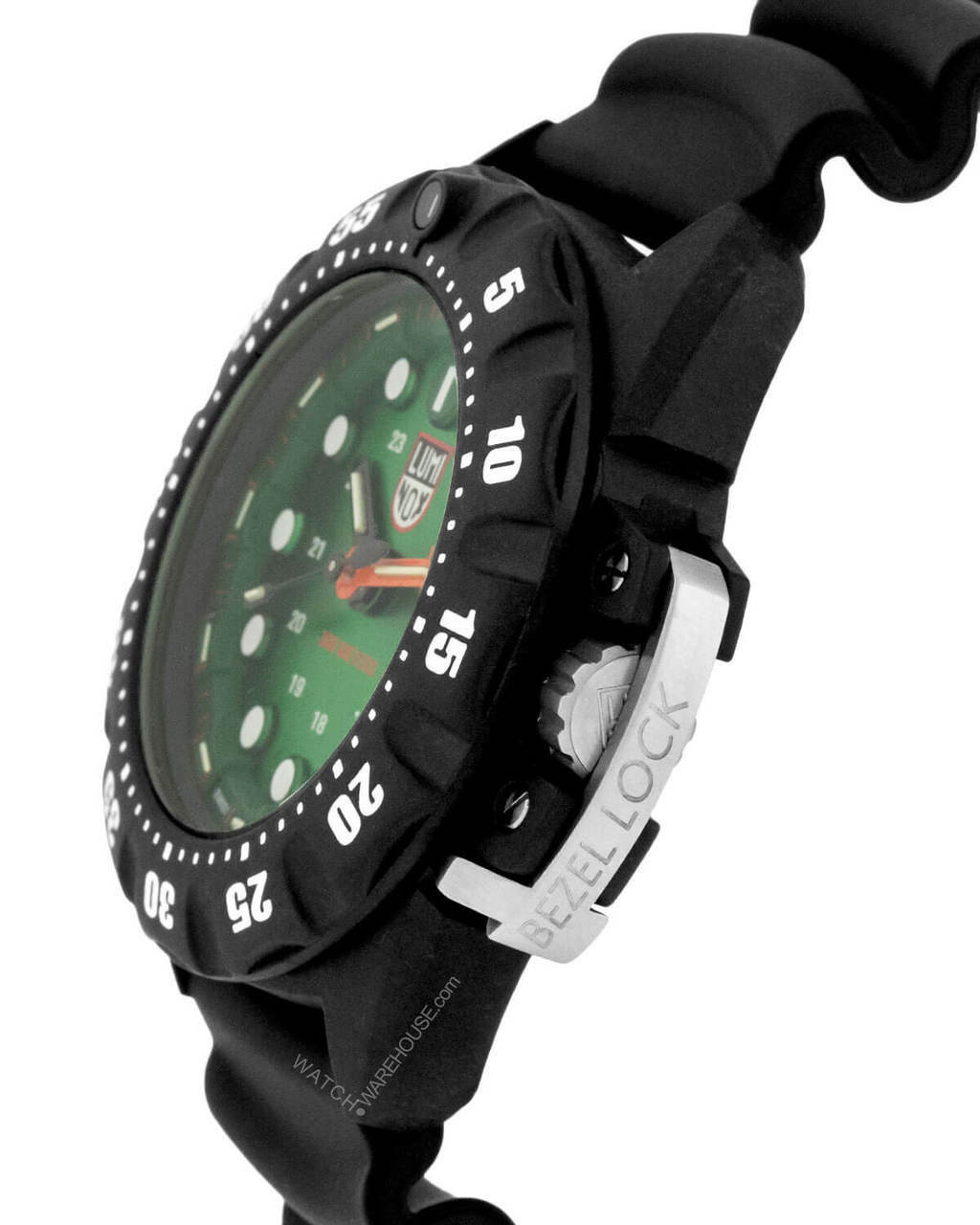 LUMINOX Scott Cassell Deep Dive 45MM Green Dial Rubber Men's Watch