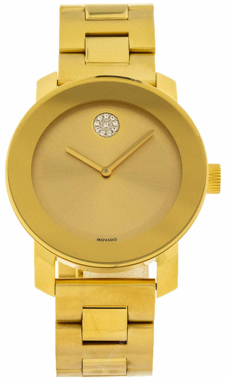 Yellow Gold Movado Bold Ladies Watch 
