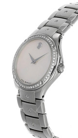 Movado watches MOVADO SS MOP Dial Diamond Bezel Womens Watch 0605906