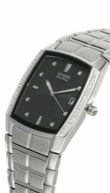 CITIZEN Axiom Eco-Drive Black Dial SS Men's Watch AT2245-57E