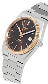 Tissot watches TISSOT PRX Powermatic 80 18K Gold Brown Dial Mens Watch T9314074129100