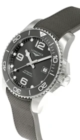 LONGINES HydroConquest AUTO 43MM Gray Dial Rubber Men's Watch L3.782.4.76.9 / L37824769