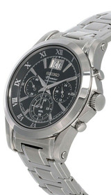 Seiko watches Seiko Premier Chrono Black Dial SS Bracelet Men's Watch SPC057 Seiko watches Seiko Premier Chrono Black Dial SS Bracelet Men's Watch SPC057