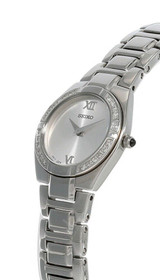 Seiko Coutura Silver Dial Stainless Steel Women's Watch SUJE83