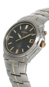 Seiko watches SEIKO 39MM Dark Charcoal Dial Two-tone SS Men's Watch SKA198 Seiko watches SEIKO 39MM Dark Charcoal Dial Two-tone SS Men's Watch SKA198