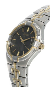 Seiko Gray Dial 37MM Two-tone SS Men's Watch SNE166 | Fast & Free