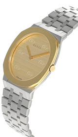 Gucci watches GUCCI 25H Quartz 30MM Stainless Steel Brass Dial Women's Watch YA163502