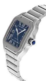 Cartier watches CARTIER Santos De Cartier Medium AUTO Blue Dial Men's Watch WSSA0063 