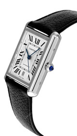 Cartier watches CARTIER Tank Must XL AUTO Silver Dial Black LTHR Men's Watch WSTA0040 