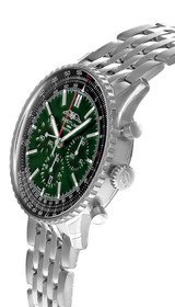 BREITLING Navitimer B01 CHRONO 46MM SS Green Dial Men's Watch AB0137241L1A1