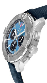 BREITLING Avenger B01 44MM Blue Dial Leather Men's Watch AB0147101C1X1