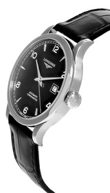 Longines watches LONGINES Record  AUTO 38.5MM Black Dial Leather Men's Watch L2.820.4.56.2  