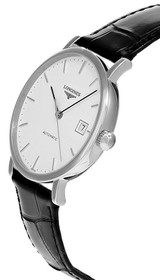 Longines watches LONGINES Elegant Collection AUTO 37MM White Dial Leather Unisex Watch L4.810.4.12.2 