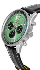 BREITLING Navitimer B01 Chronograph Automatic 43MM Green Dial Men's Watch AB0138241L1P1
