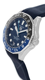 TAG Heuer Watches‎ TAG HEUER Aquaracer Professional 300 GMT 42MM Blue Dial Rubber Men's Watch WBP5114.FT6259 
