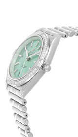 BREITLING Chronomat Automatic Diamond 36MM Green Dial Bezel Unisex Watch A10380591L1A1