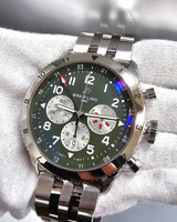BREITLING Super Avi B04 Chronograph GMT 46 MM Curtiss Warhawk Green Dial Men's Watch AB04452A1L1A1