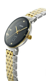 RADO Florence Quartz 30MM 3 Diamond Black Dial Two-Tone Women's Watch R48913703 RADO Florence Quartz 30MM 3 Diamond Black Dial Two-Tone Women's Watch R48913703