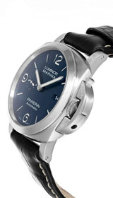 Panerai watches PANERAI Luminor Marina Automatic 44MM Blue Dial Leather Men's Watch PAM01313 