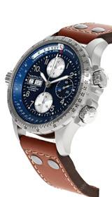 HAMILTON Khaki Aviation X-Wind 44MM Blue Dial Leather Men's Watch H77506540