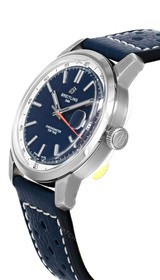 BREITLING Top Time B31 Automatic 38MM Blue Dial Leather Men's Watch AB3113A71C1X1