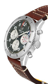 BREITLING Classic AVI Chronograph 42MM Curtiss Warhawk Leather Men's Watch A233802A1L1X1